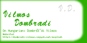 vilmos dombradi business card